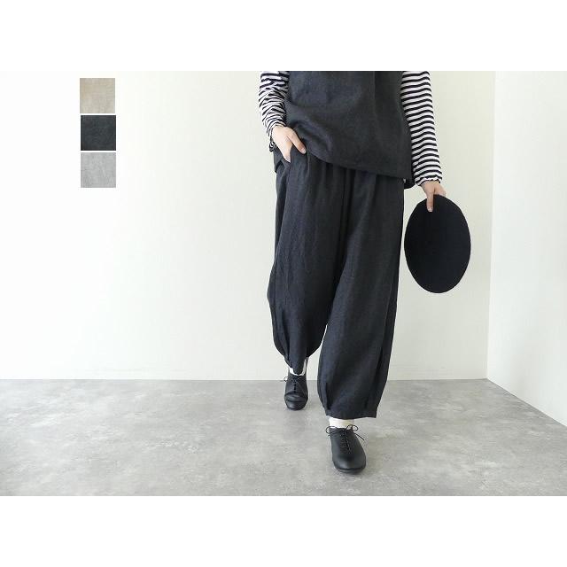 SALE】prit(プリット) ウール綾織裾タックバギーパンツ(70608)※セール