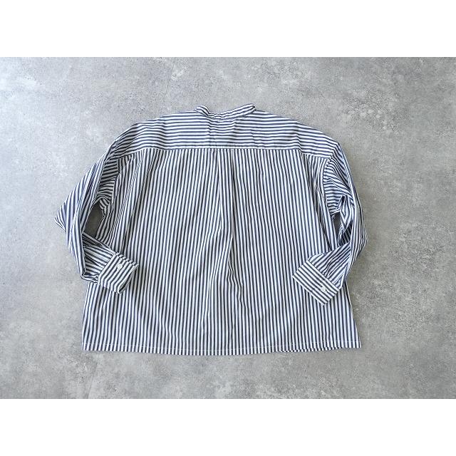 prit(プリット) 40/1ブロードストライプ スタンドカラービッグシャツ