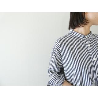 prit(プリット) 40/1ブロードストライプ スタンドカラービッグシャツ