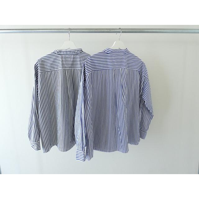 prit(プリット) 40/1ブロードストライプ スタンドカラービッグシャツ