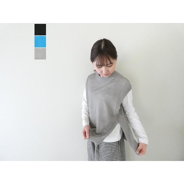 SALE】prit(プリット) リネン7G天竺編みクルーネックベスト(916104 