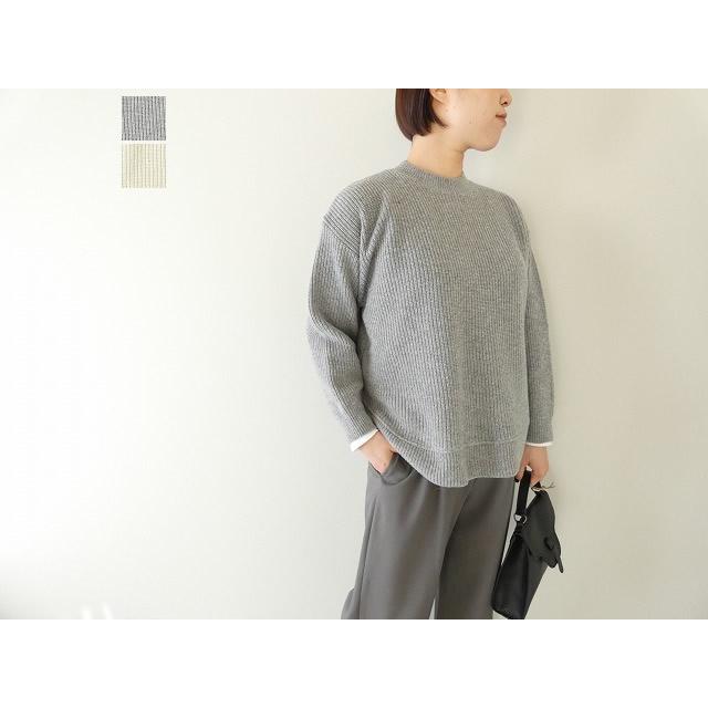 SALE】sabbatum(サバタム) メリノスラム畦編みヘムラウンドプル 