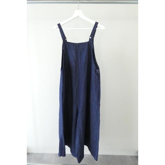 【サラウェア】リネンデニムサロペットパンツ　日本製 SARAHWEAR(サラウェア) コットンリネンデニムサロペットパンツ(C16063