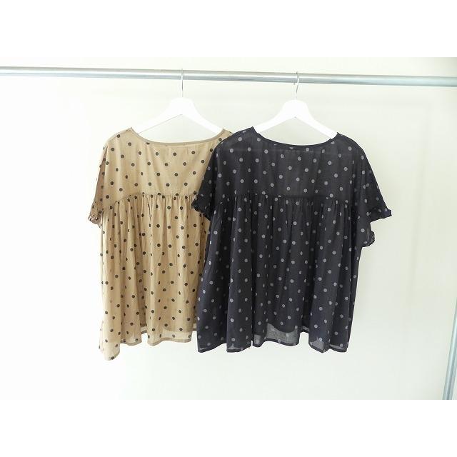 SOIL(ソイル) COTTON VOILE DOT PRINT GATHERED SMOCK(NSL24012)｜spacemoo｜08