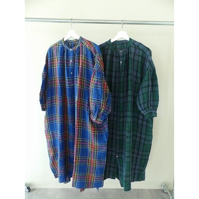 L.G.B.  七分袖　チェック　シャツドレス　チェックシャツ SALE】UNIVERSAL TISSU(ユニヴァーサル ティシュ) 東炊きタータン