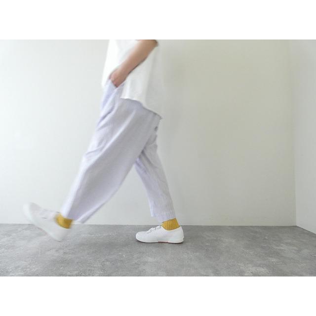 Veritecoeur ヴェリテクール タックパンツ グリーン ストライプ