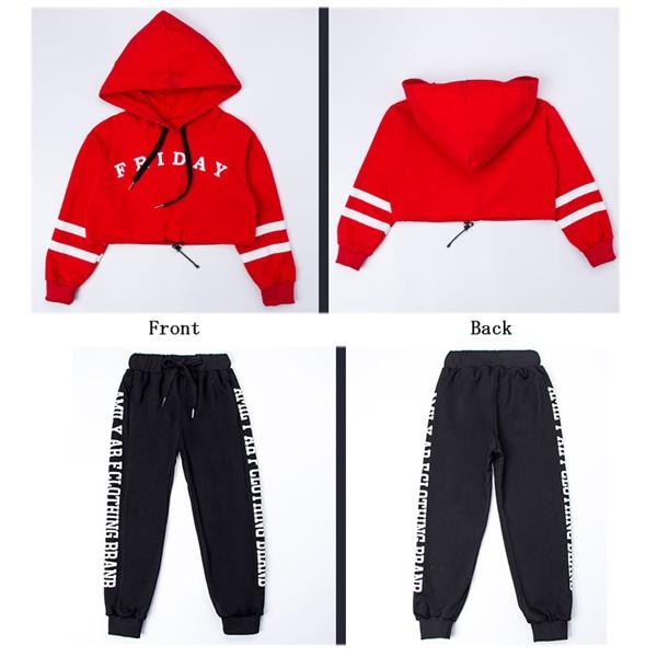 110cm 170cm 2点セット ダンス衣装 ヒップホップ Hiphop 衣装 トップス パンツ サルエルパンツ キッズダンス 衣装 女の子 ジュニア ジャージ 赤 黒 Xhdance002 Spadefashion 通販 Yahoo ショッピング
