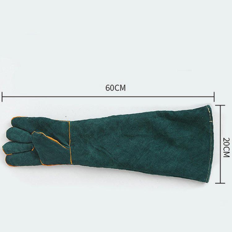 ペットグローブ 噛みつき 耐熱グローブ 手袋 保護手袋 ロング 60cm 牛革 通販