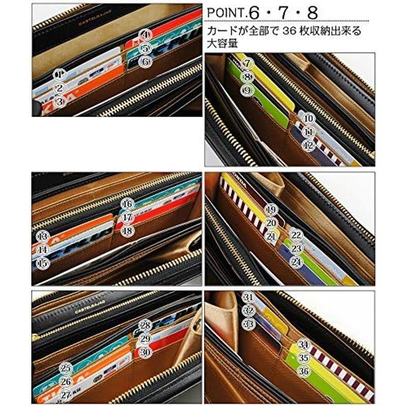 USED カステルバジャック 長財布 ラウンドファスナー シェスト 牛革 メンズ レディース 27606 (ブラック) 【2551511229】(15552円)