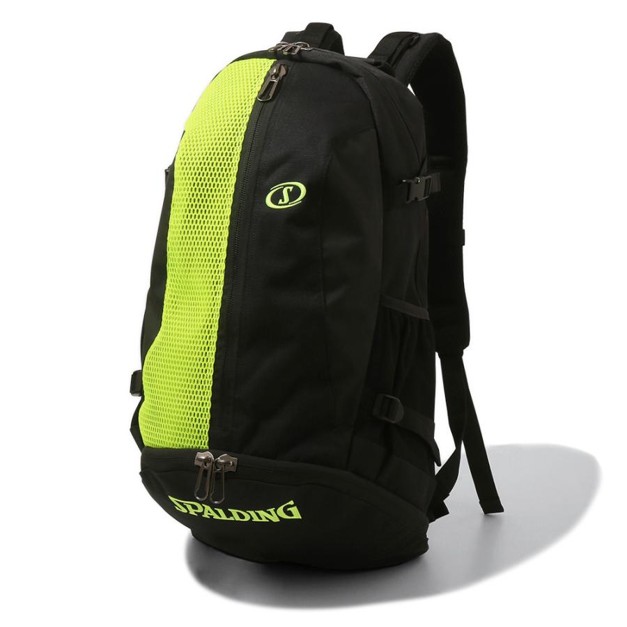 SPALDING スポルディング ケイジャー ブリーズ ブラック×ライムグリーン バスケットボール バックパック 40017LG SPALDING（スポルディング） 公式 ケイジャー ブリーズ ブラック