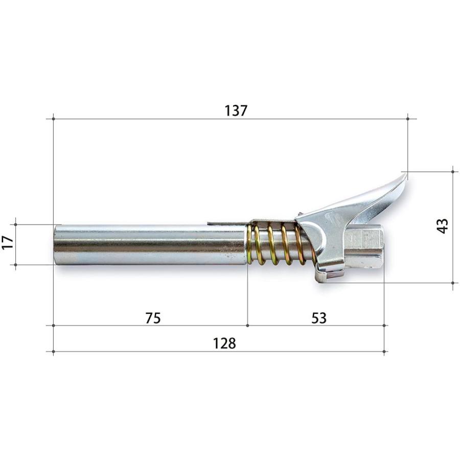 ロックオンカプラロング(G.Coupler LONG SERIES)・グリースロックカプラー・注油工具・グリス注入器・1/8NPTグリスガン用【新品・正規品・純正品】｜spaldingsjp｜03