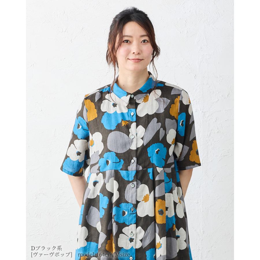Hampstead×LIBERTY リネン100%花柄2WAYワンピース 40 リバティ LIBERTY ワンピース リネン 麻 レディース フランダース