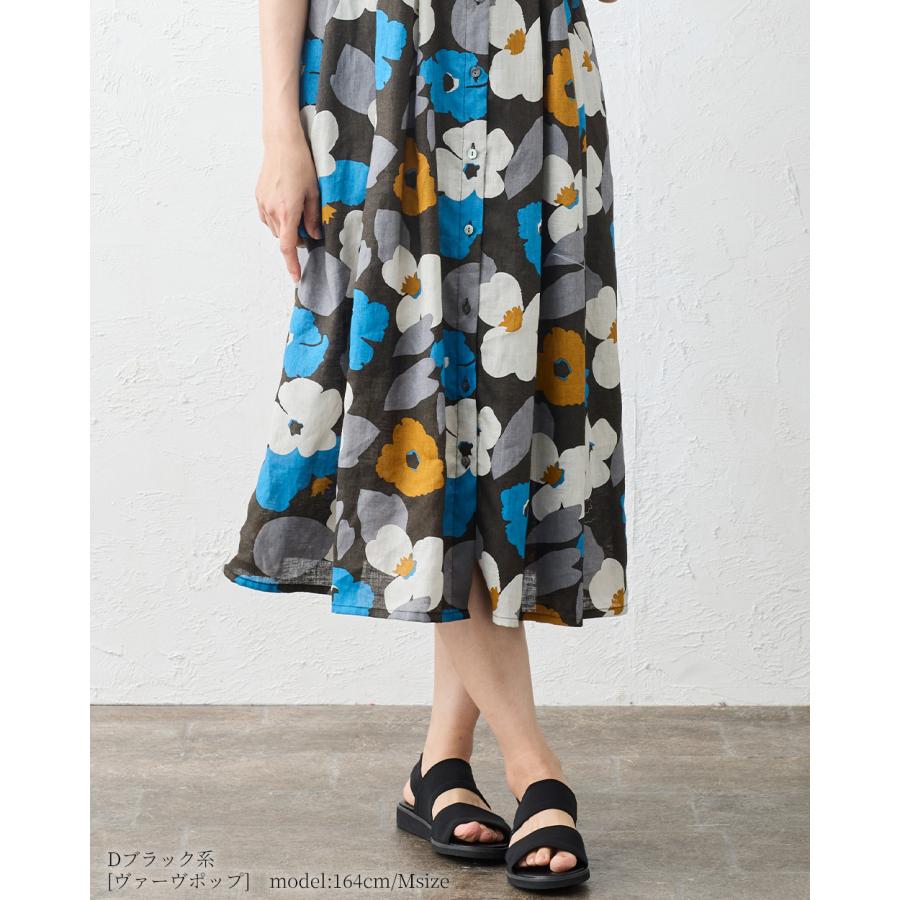 リバティ LIBERTY ワンピース リネン 麻 レディース フランダース