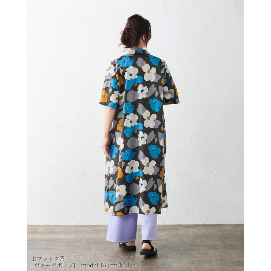 LIBERTY リバティ 花柄ロングワンピース 定価25500円 リバティ LIBERTY ワンピース リネン 麻 レディース フランダース