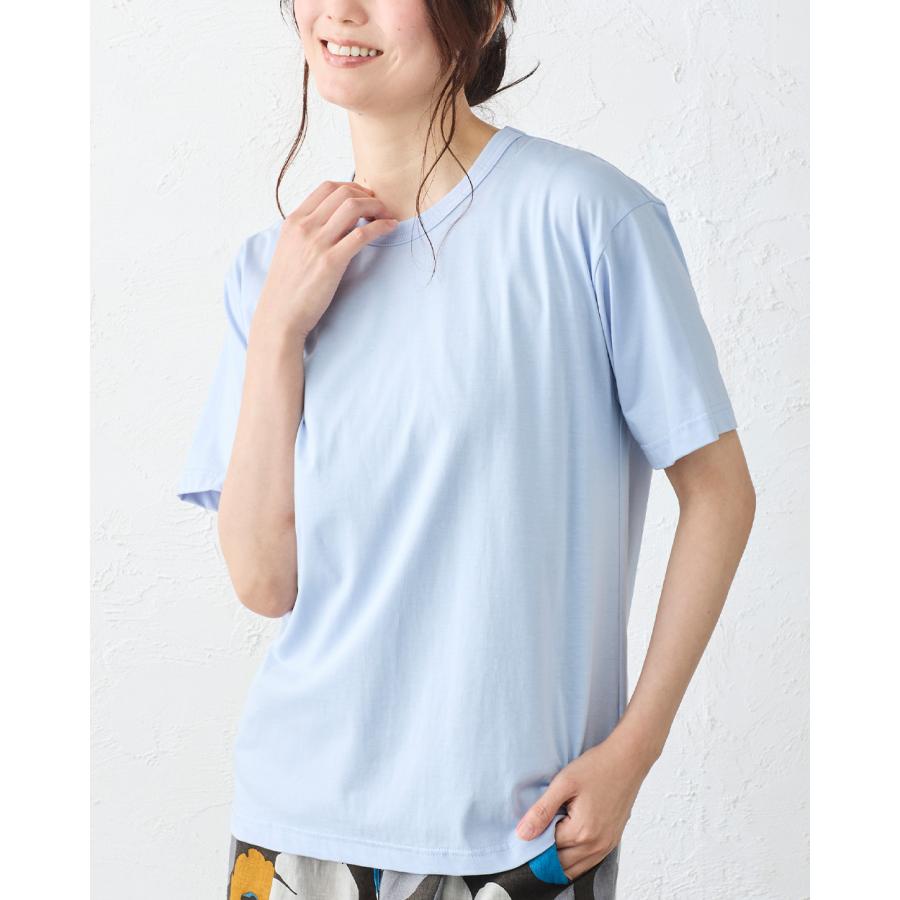 日本製 綿100％ コットンドレスTシャツ クルーネック 丸首 レディース トップス カットソー Tシャツ インナー 半袖 5分袖 春 夏 綿 接触冷感 快適素材 大人 |  | 14