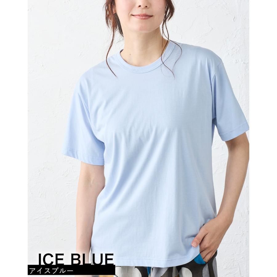 日本製 綿100％ コットンドレスTシャツ クルーネック 丸首 レディース トップス カットソー Tシャツ インナー 半袖 5分袖 春 夏 綿 接触冷感 快適素材 大人 |  | 13