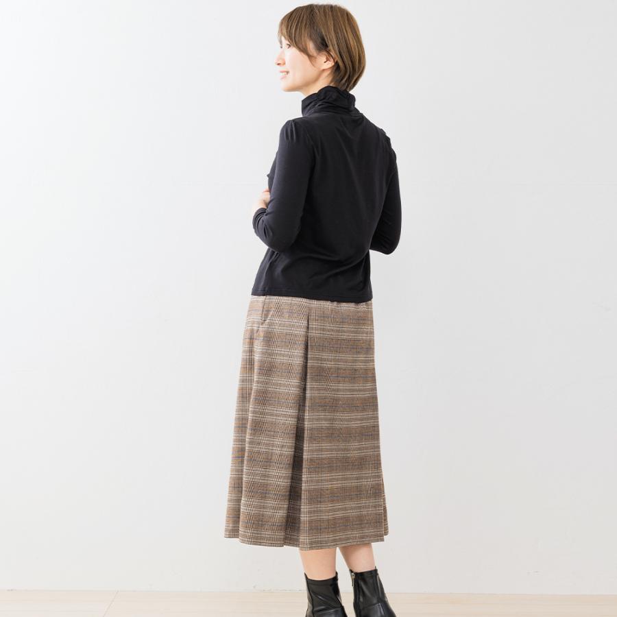 【ストレスフリーな着心地】日本製 肌に柔らかい テンセル レディース 七分袖 ストレッチ ハイネック tシャツ 40代 50代 ファッション レディース |  | 23