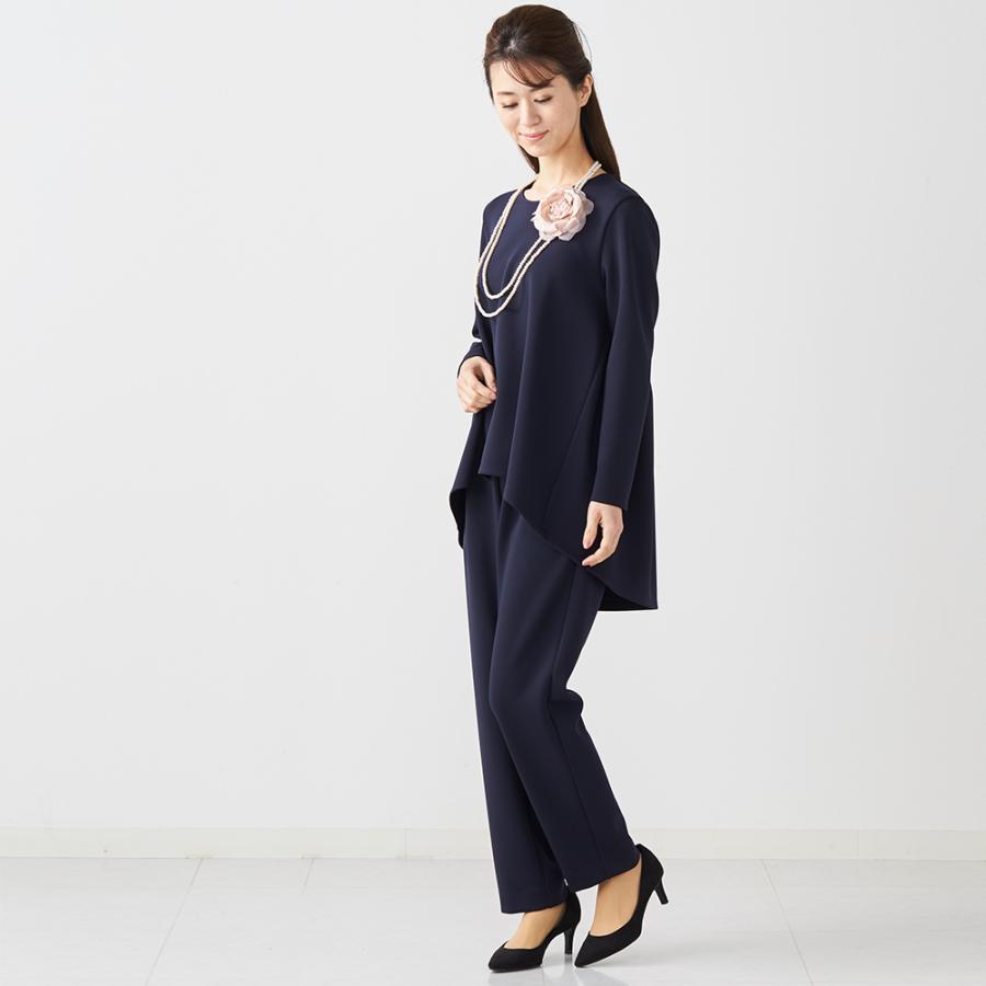 日本製 フォーマルスーツ フォーマルパンツ レディース テーパードパンツ ウエストゴム セットアップ |  | 15