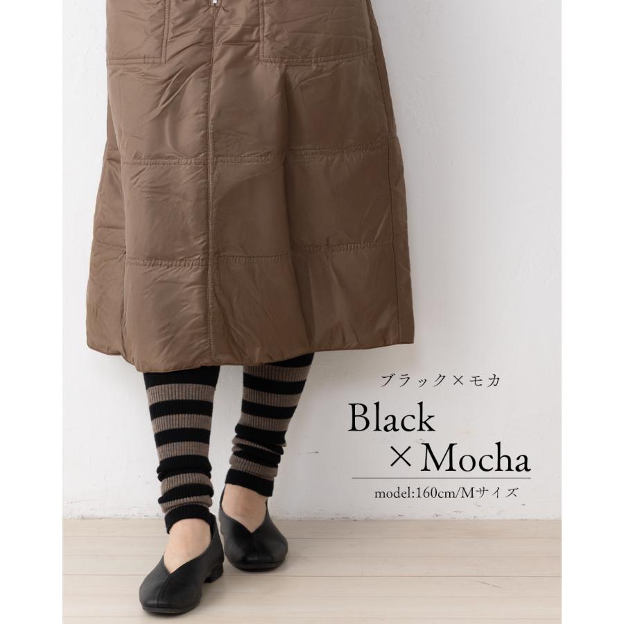 ホールガーメント 3D KNIT メリノウール 日本製 ボーダーレギンス レディース リブ切替 伸縮性 ストレッチ性 ボトムス  ウール100 毛100 30代 40代 50代 60代 |  | 11