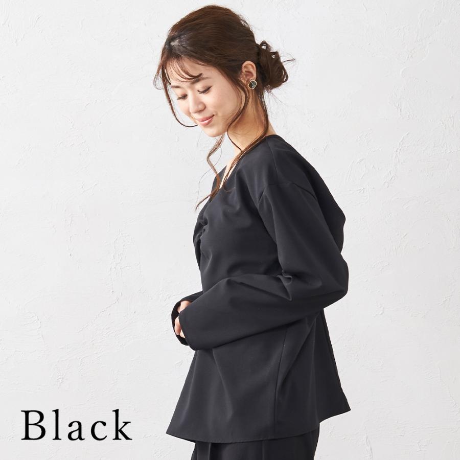 ブラウス レディース 長袖 日本製 ギャザーブラウス バックシャン 重ね着 レイヤード 長袖tシャツ 春 夏 秋 |  | 10