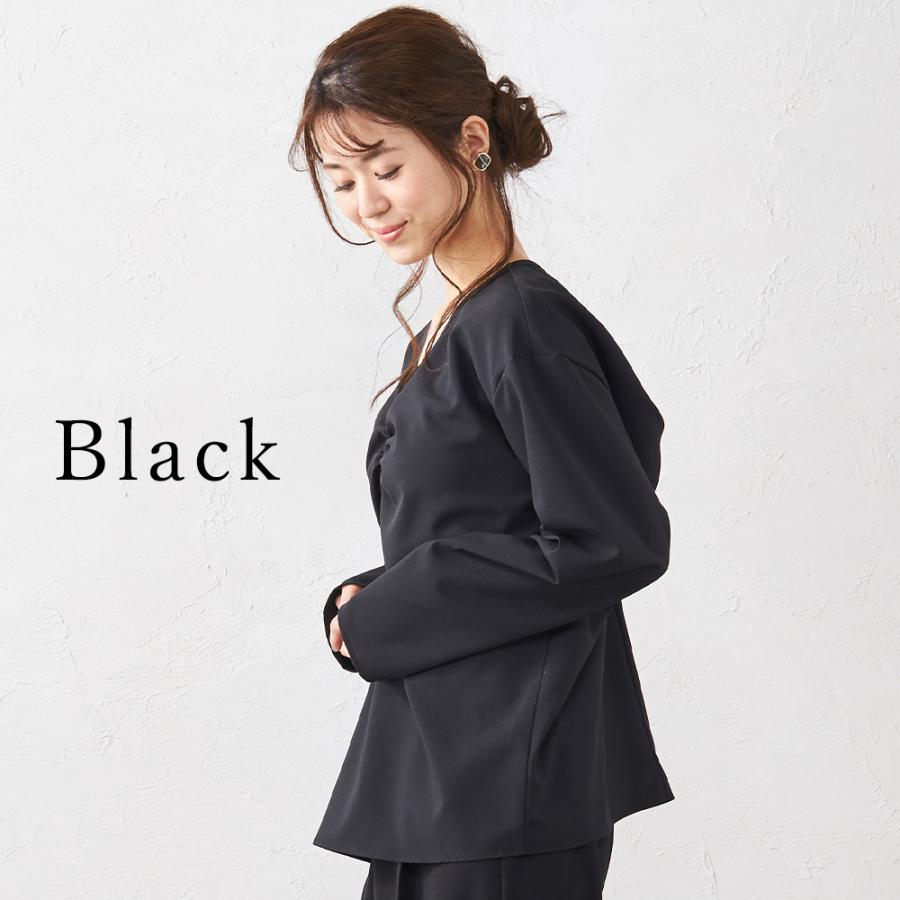 ブラウス レディース 長袖 日本製 ギャザーブラウス バックシャン 重ね着 レイヤード 長袖tシャツ 春 夏 秋 |  | 14