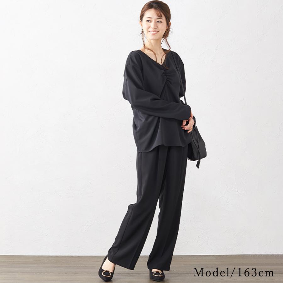 ブラウス レディース 長袖 日本製 ギャザーブラウス バックシャン 重ね着 レイヤード 長袖tシャツ 春 夏 秋 |  | 15