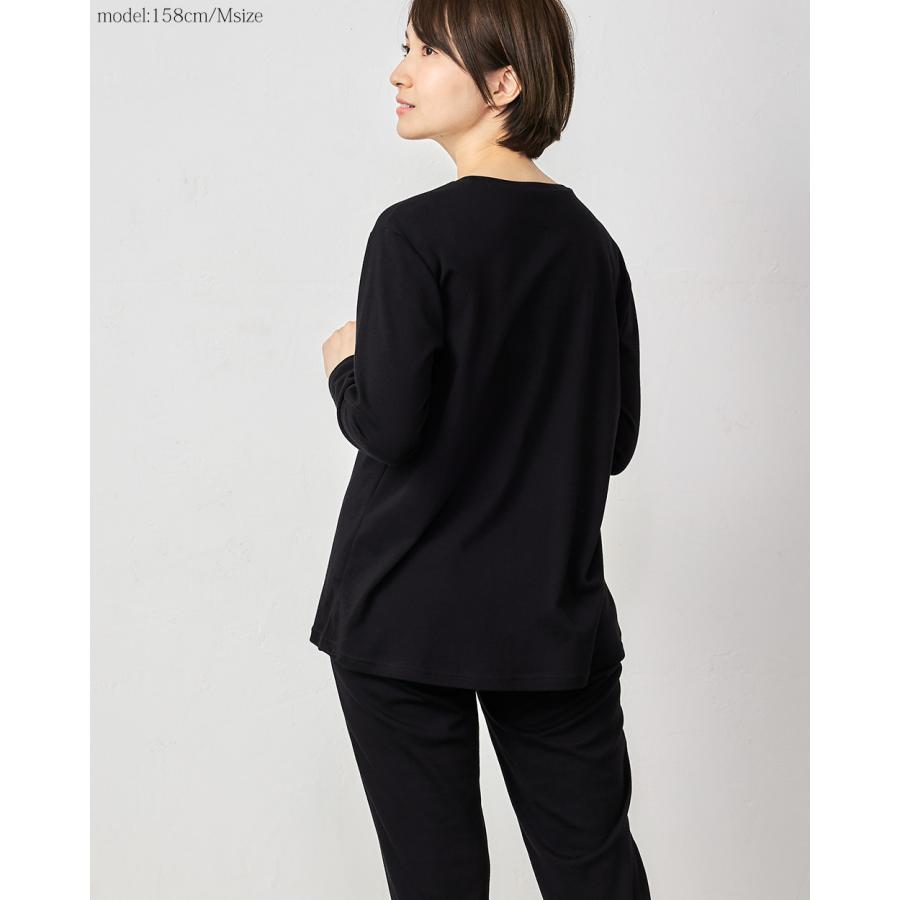 リラクゼーションウェア キュアフィーロ Tシャツ トップス 綿 コットン 長袖 部屋着 快眠 レディース |  | 15