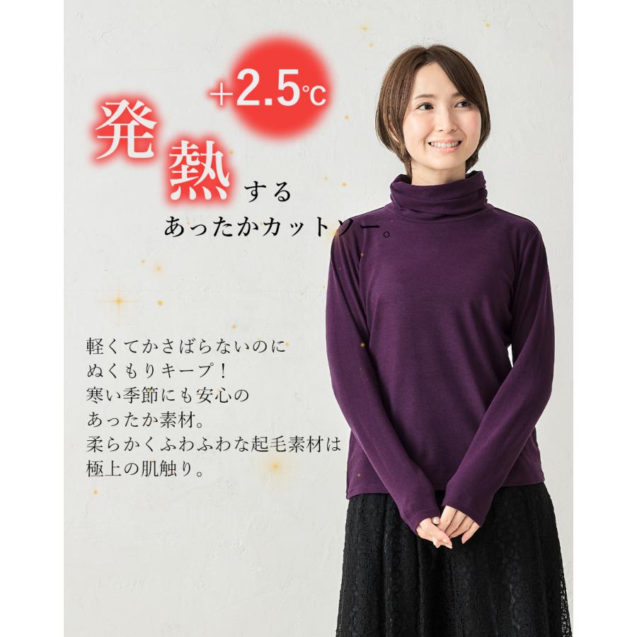 日本製 東レ インターアクション タートルネック レディース 長袖
