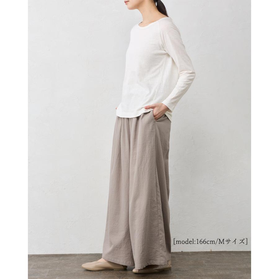 コットンリネン 綿麻 ラグラン Tシャツ カットソー 長袖 日本製