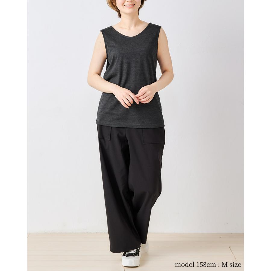 天然のエアコン 日本製 メリノウール 洗える 毛 登山 ベースレイヤー タンクトップ ブラ紐隠し インナー ウール100％ レディース |  | 22