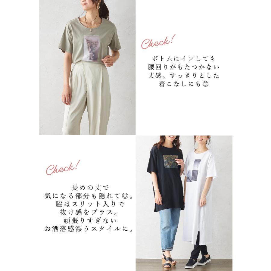 Tシャツ レディース 半袖 ゆったり 綿100 プリントtシャツ ワンピース 写真 フォト ヴィンテージ 花 lpt21 2021sum nli 2290590 |  | 06