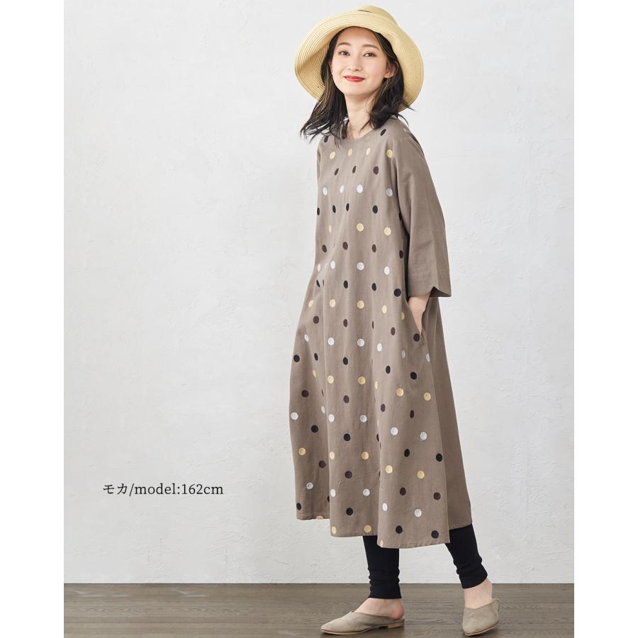ワンピース ロング レディース インド綿 コットンリネン 体型カバー 大人 半袖 春 夏 秋 30代 40代 50代 |  | 11
