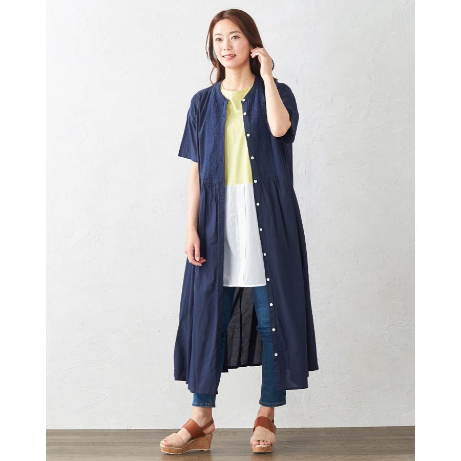 ワンピース レディース 夏 ロングワンピース 40代 50代 シャツワンピース ロングシャツ バンドカラーワンピース ギャザーワンピース |  | 13