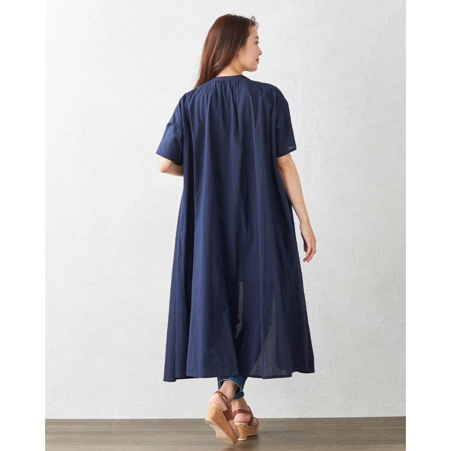 ワンピース レディース 夏 ロングワンピース 40代 50代 シャツワンピース ロングシャツ バンドカラーワンピース ギャザーワンピース |  | 16