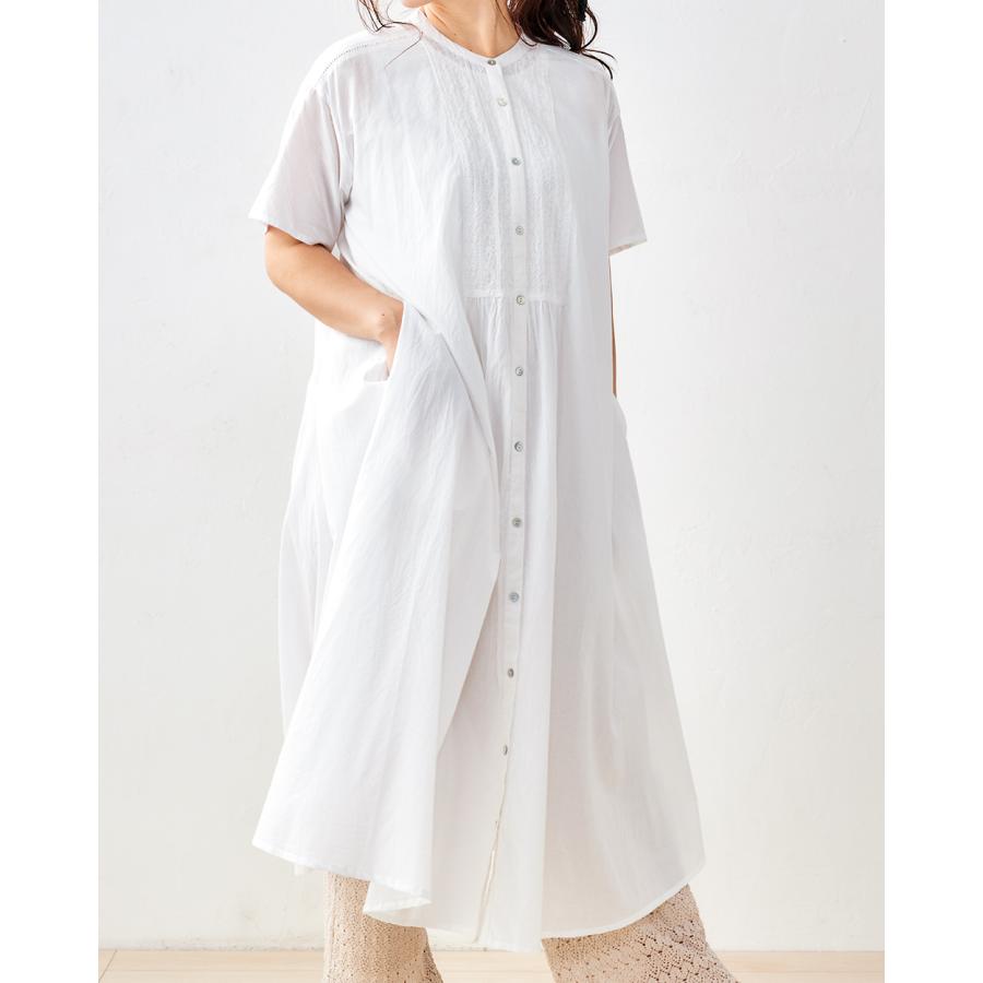 ワンピース レディース 夏 ロングワンピース 40代 50代 シャツワンピース ロングシャツ バンドカラーワンピース ギャザーワンピース |  | 04