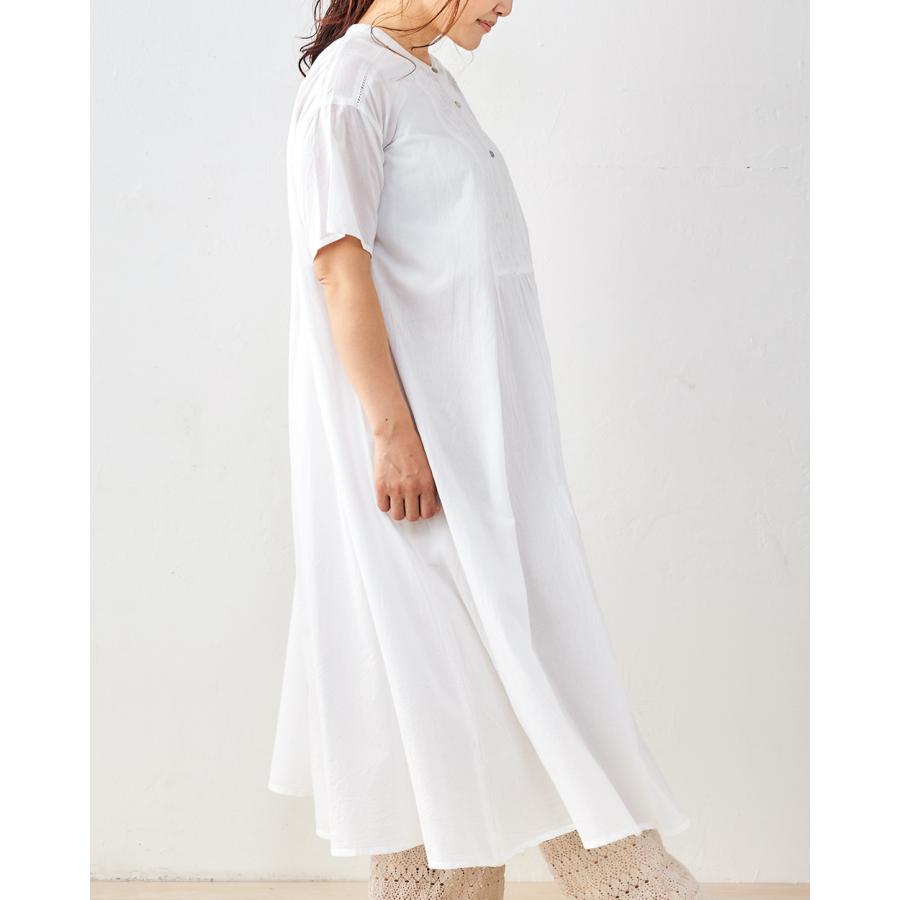 ワンピース レディース 夏 ロングワンピース 40代 50代 シャツワンピース ロングシャツ バンドカラーワンピース ギャザーワンピース |  | 05