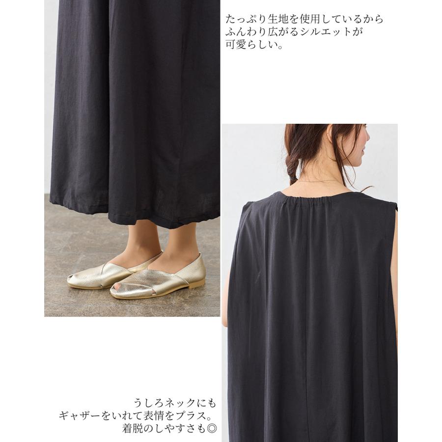 ワンピース 綿 麻 ロングワンピース インド綿 リネン 綿麻 レディース