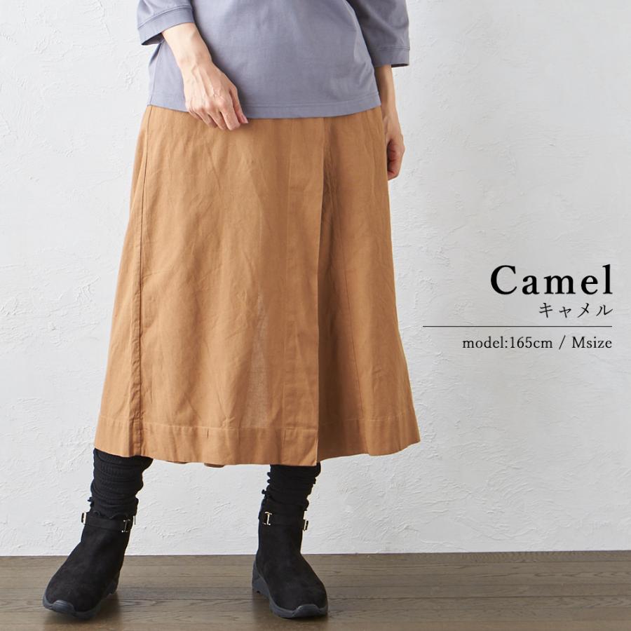 ワイドパンツルック ガウチョパンツ レディース 7分丈 スカーチョ スカンツ フレア 夏 綿 麻 276339 |  | 11