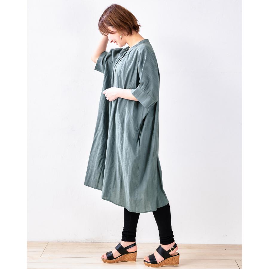 インド綿 ロングワンピース ロング丈 半袖 レース 綿100% チュニック レディース トップス シャツ シャツワンピース バンドカラー |  | 14