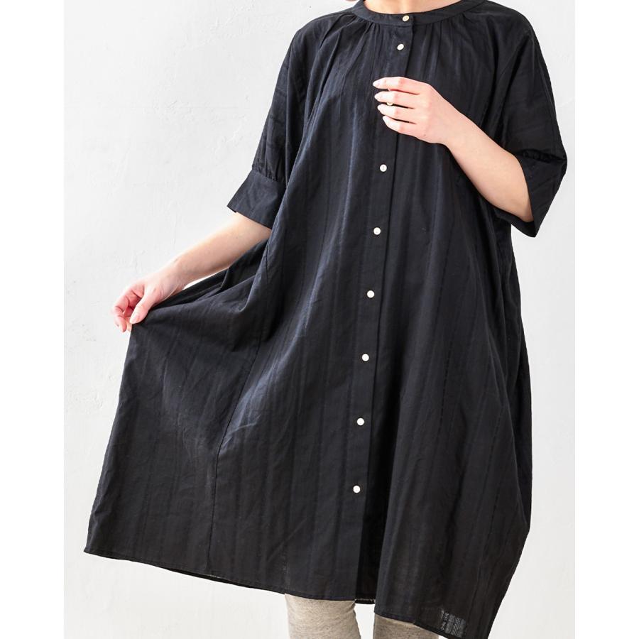 インド綿 ロングワンピース ロング丈 半袖 レース 綿100% チュニック レディース トップス シャツ シャツワンピース バンドカラー |  | 17