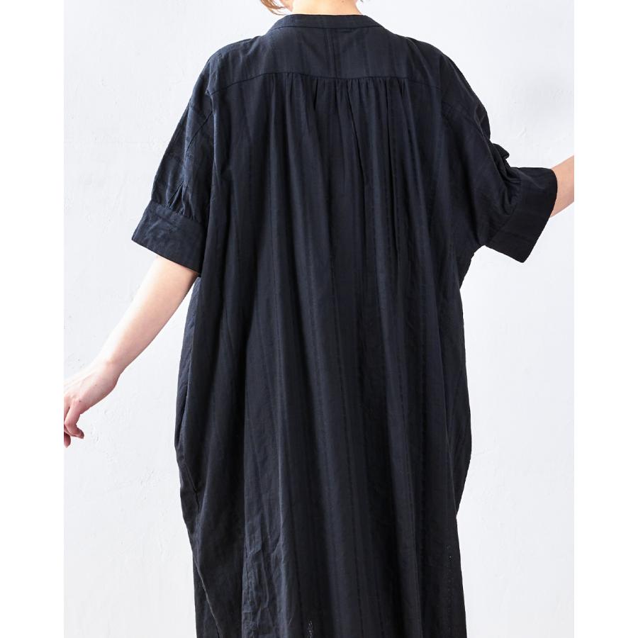 インド綿 ロングワンピース ロング丈 半袖 レース 綿100% チュニック レディース トップス シャツ シャツワンピース バンドカラー |  | 20