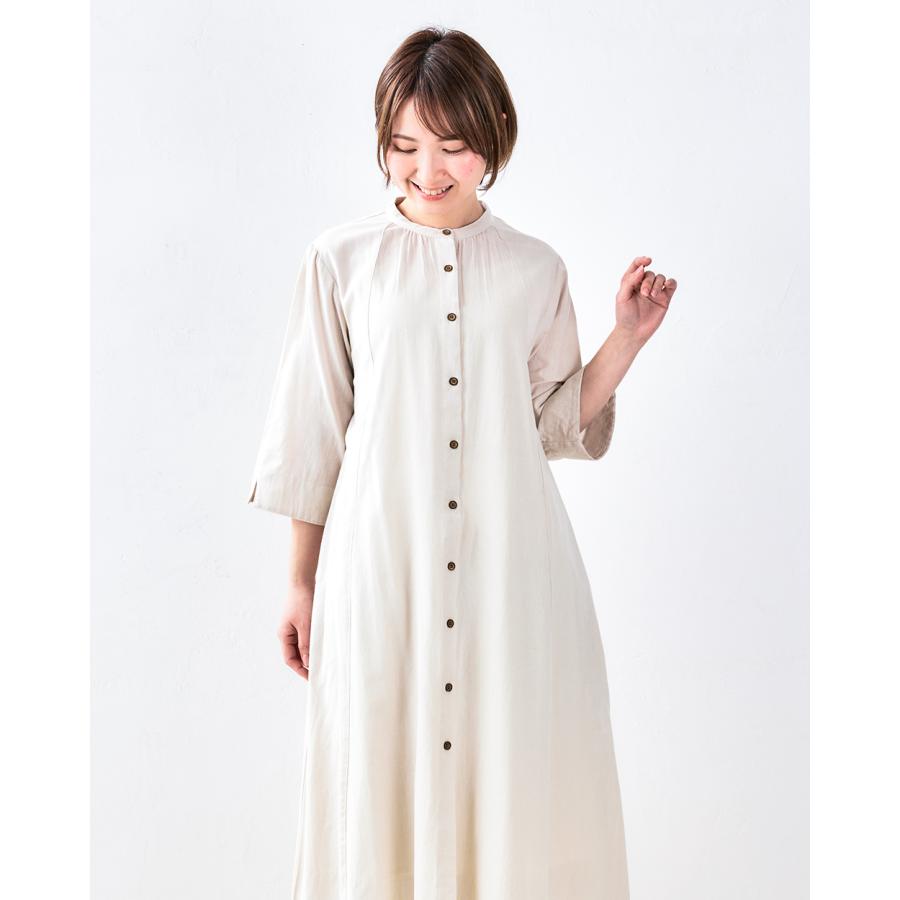 ワンピース 夏 レディース ロング インド綿 ロングワンピース 春 夏 長袖 綿 麻 前開き ゆったり 楽ちん ベージュ ブラウン ブラック |  | 06