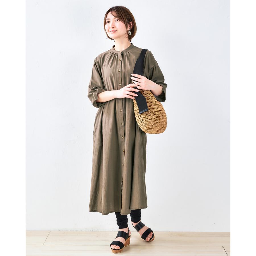 ワンピース 夏 レディース ロング インド綿 ロングワンピース 春 夏 長袖 綿 麻 前開き ゆったり 楽ちん ベージュ ブラウン ブラック |  | 11
