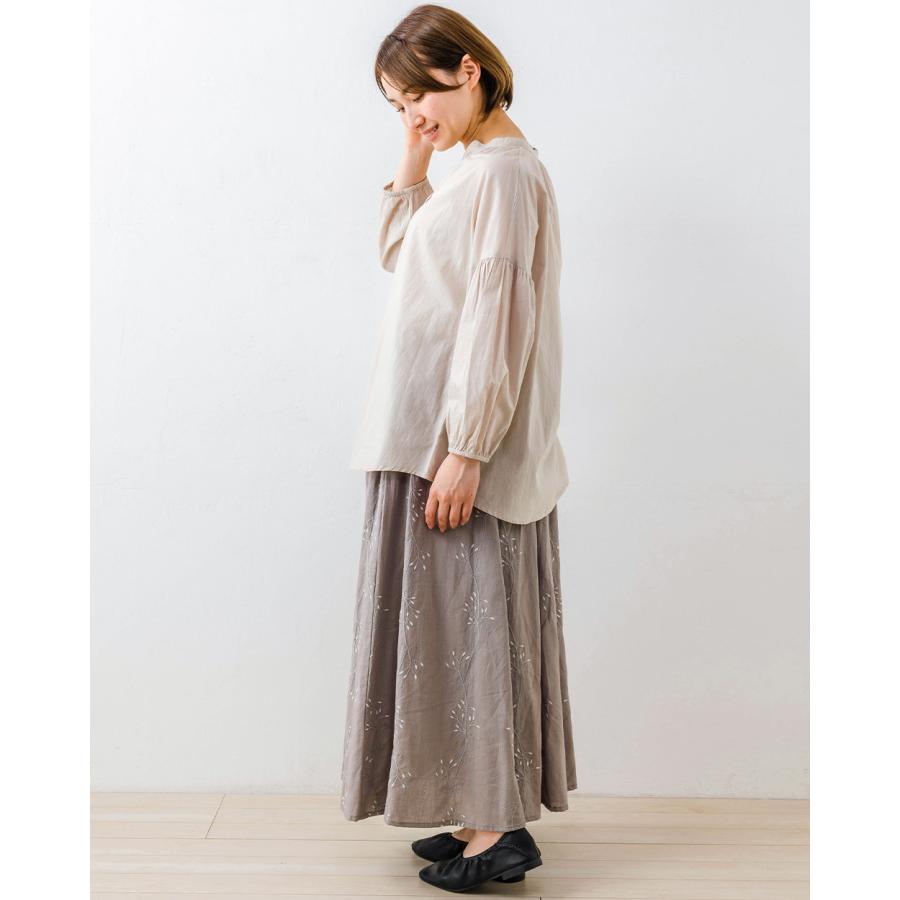 インド綿 ブラウス 綿100％シャツ コットン 七分袖 ゆったり きれいめ