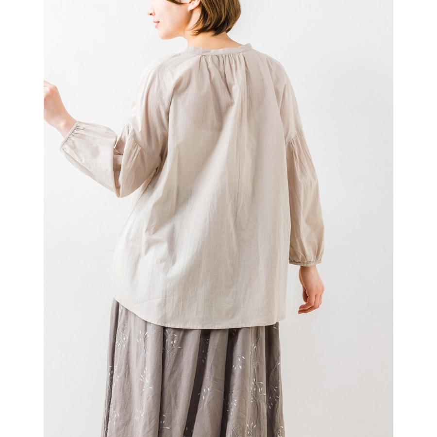 インド綿 ブラウス 綿100％シャツ コットン 七分袖 ゆったり きれいめ