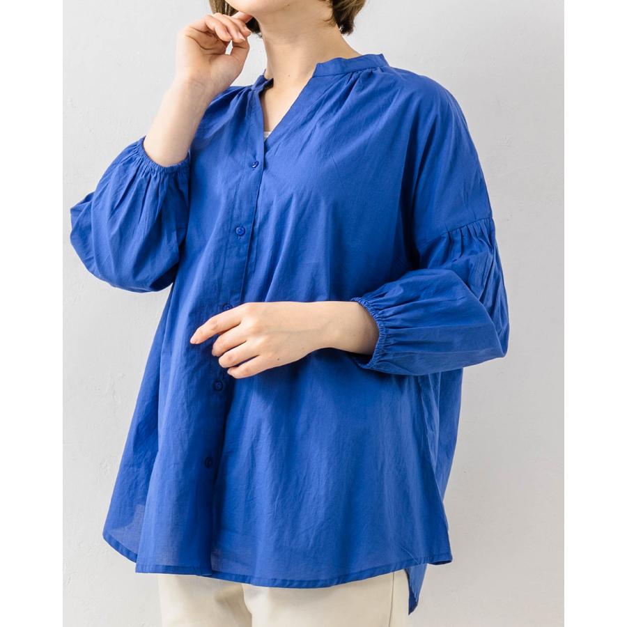 インド綿 ブラウス 綿100％シャツ コットン 七分袖 ゆったり きれいめ