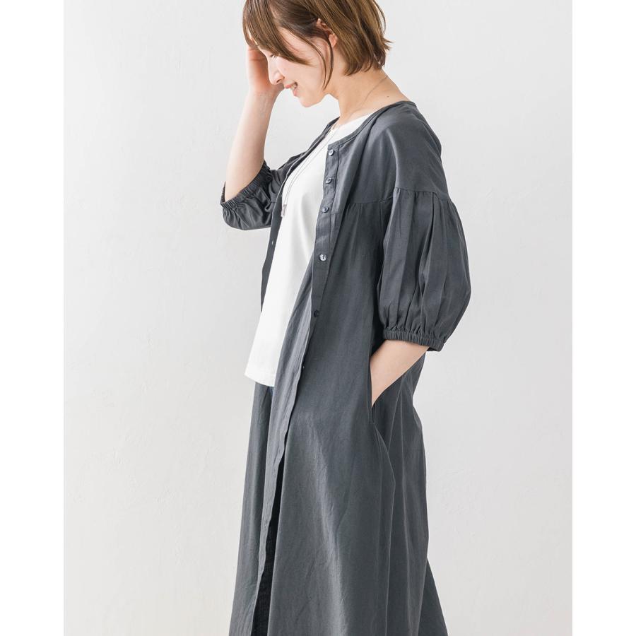【美品】キャピタル インディゴリネンロングワンピース ワイド 日本製 麻 美品】キャピタル インディゴリネンロングワンピース ワイド