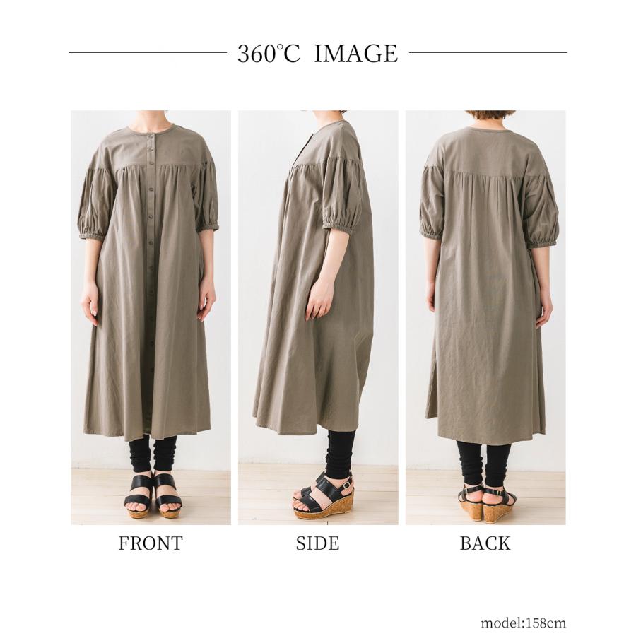 ハンドメイド　日本製上質コットンリネンワンピース　ご確認用 リネンライクワンピース/綿麻ブレンド/ウォッシャブル/ブルー