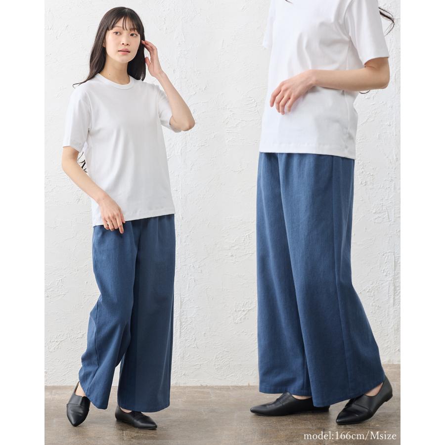 ワイドパンツ コットンリネン パンツ レディース 日本製 40代 50代 60代 きれいめ 大きいサイズ 綿麻 コットン リネン 夏用 夏 春 秋 ウエストゴム ボトム |  | 15