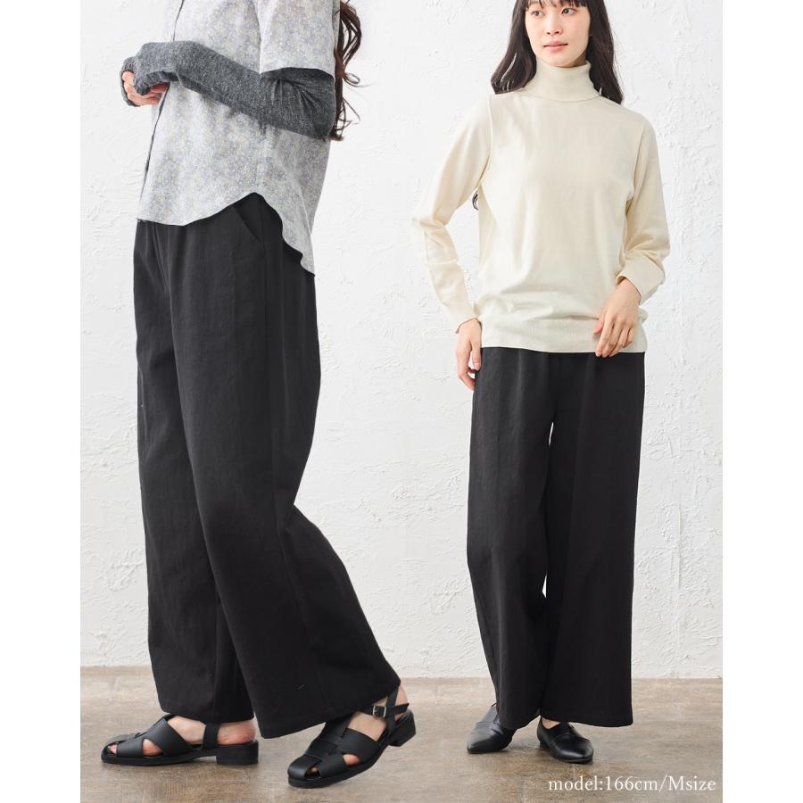 ワイドパンツ コットンリネン パンツ レディース 日本製 40代 50代 60代 きれいめ 大きいサイズ 綿麻 コットン リネン 夏用 夏 春 秋 ウエストゴム ボトム |  | 18
